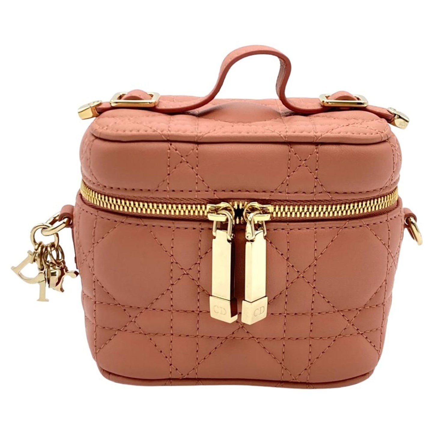 Christian Dior Pink Leather Shoulder Bag Vanity Bag ()