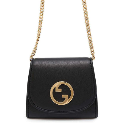 Gucci Black Leather Chain/Shoulder Wallet