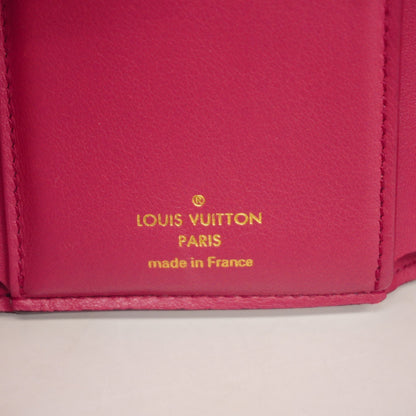 Louis VuittonAuth  Taurillon Portofeuil Capsine Compact M62157 Hot Pink,Noir