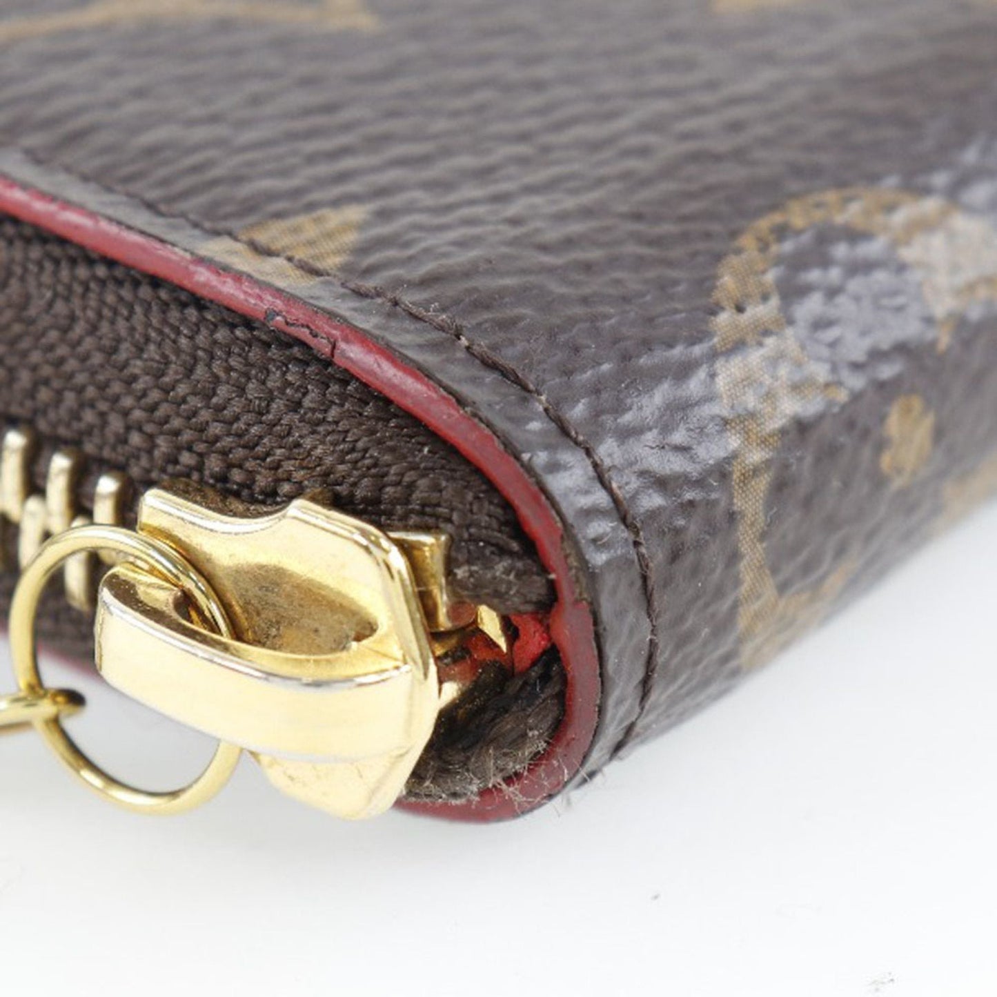 LOUIS VUITTON Portefeuille Clemence Flower Charm M62940 Monogram Canvas Brown GI4108 Women's Long Wallet