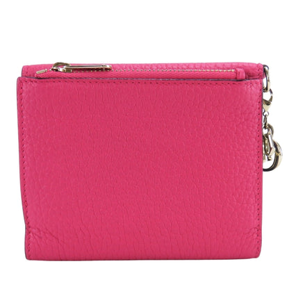 Christian Dior Navy Pink Leather Wallet (Tri-Fold) ()