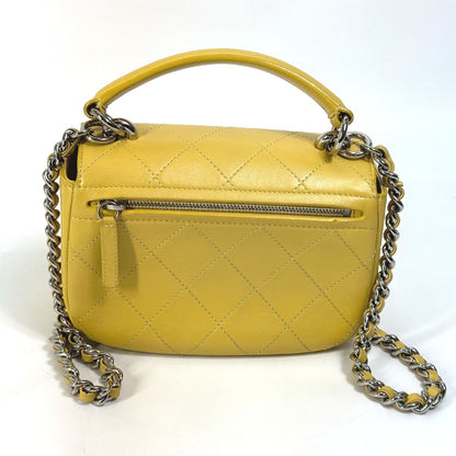 Chanel CC Mark Chain 2WAY Hand Bag Crossbody Shoulder Bag Yellow Based