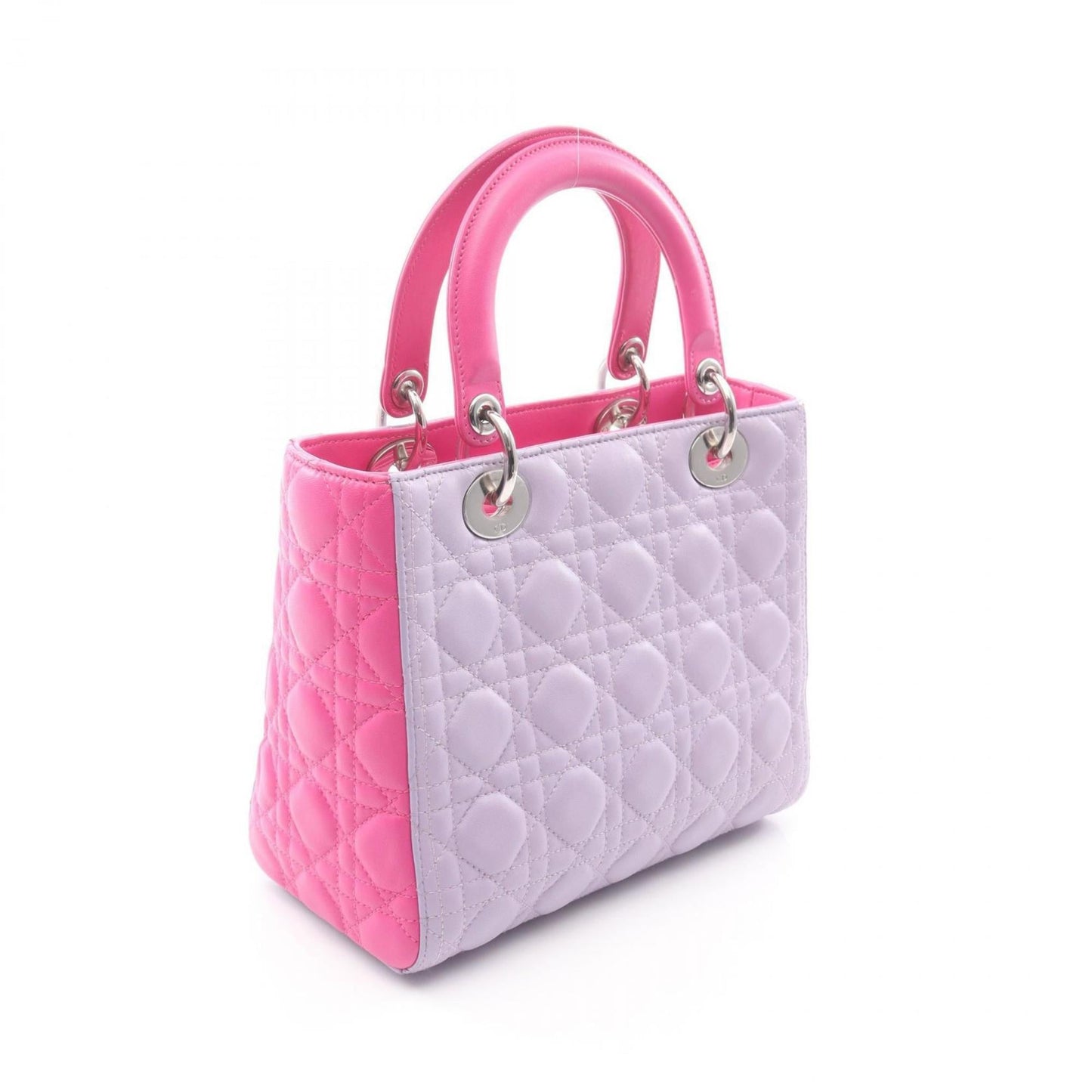Christian Dior Pink Purple Leather Handbag ()