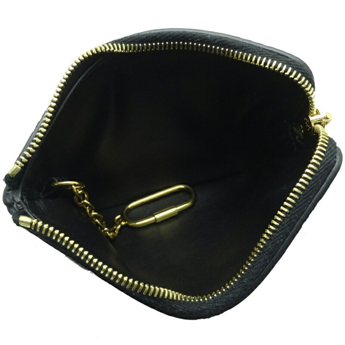 Celine Key & Card Coin Purse Women's Men's Case 10C663 Leather Black