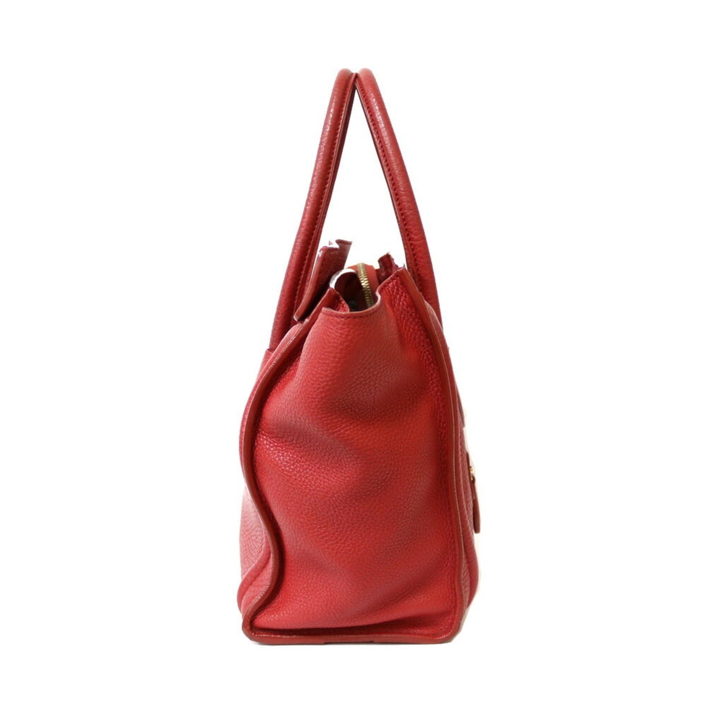 Celine Handbag Luggage Micro Red Ladies Leather