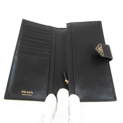 Prada Saffiano SAFFIANO TAB 1MV025 Women's Leather Long Wallet [bi-fold] Black