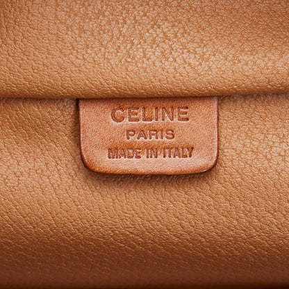 Celine Macadam Handbag Vanity Bag M95 Brown PVC Leather Ladies
