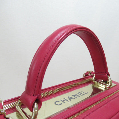 CHANEL 2way bowling bag Pink Lambskin [sheep leather]