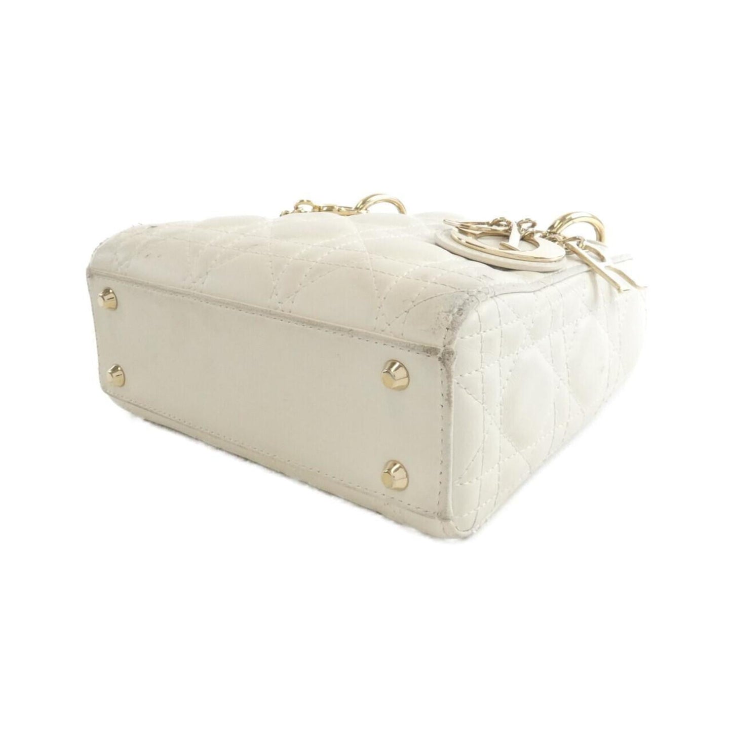 Christian Dior White Leather Handbag ()