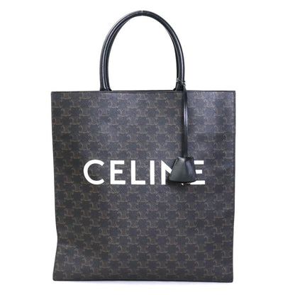 Celine Handbag Tote Bag Triomphe Vertical Cover Large Coated Canvas/Leather Brown Unisex 191492