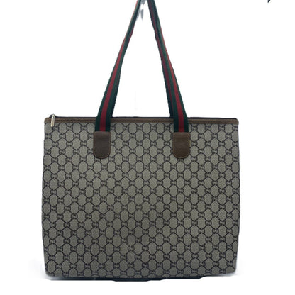 Gucci Gray Pvc Leather Tote Bag
