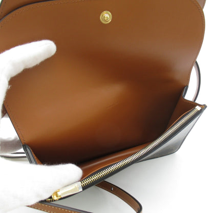 Celine Shoulder Bag Brown PVC coated canvas leather