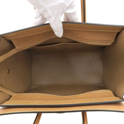 Celine luggage micro shopper tricolor handbag beige mint green 167793 A03 15LK