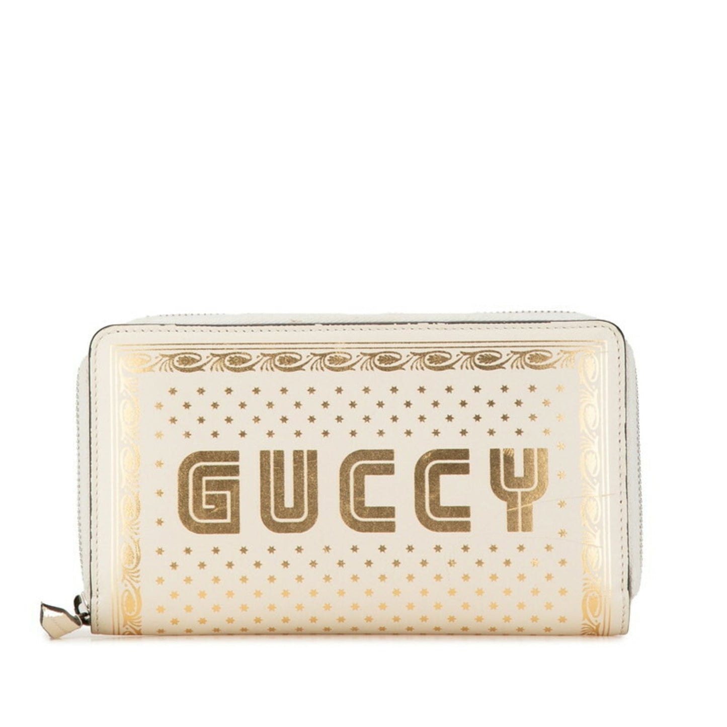 Gucci Ivory White Leather Long Wallet (Bi-Fold)