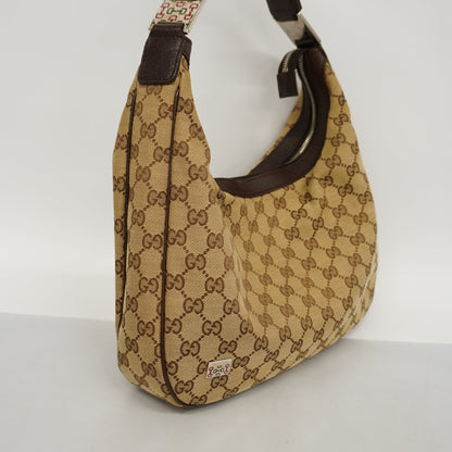 GUCCIAuth  Sherry Line Shoulder Bag 145757 Women's GG Canvas Beige,Brown