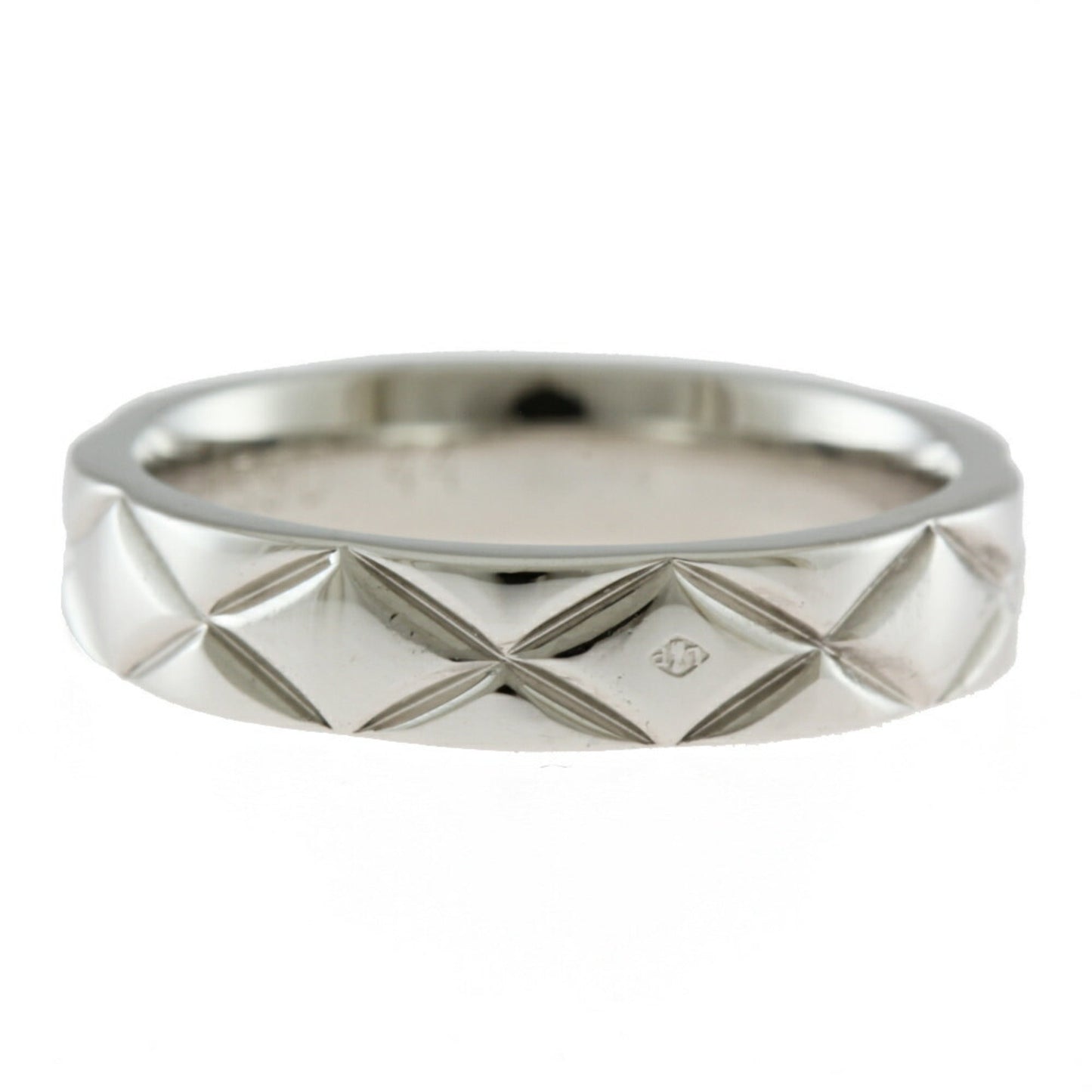 Chanel Matelasse Ring No. 4 Pt950 Platinum Women's