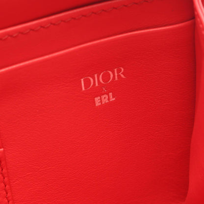 Christian Dior Red Color Nylon Leather Shoulder Bag ()