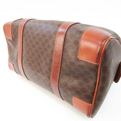 Celine Macadam Men,Women PVC,Leather Boston Bag,Handbag Brown,Dark Brown