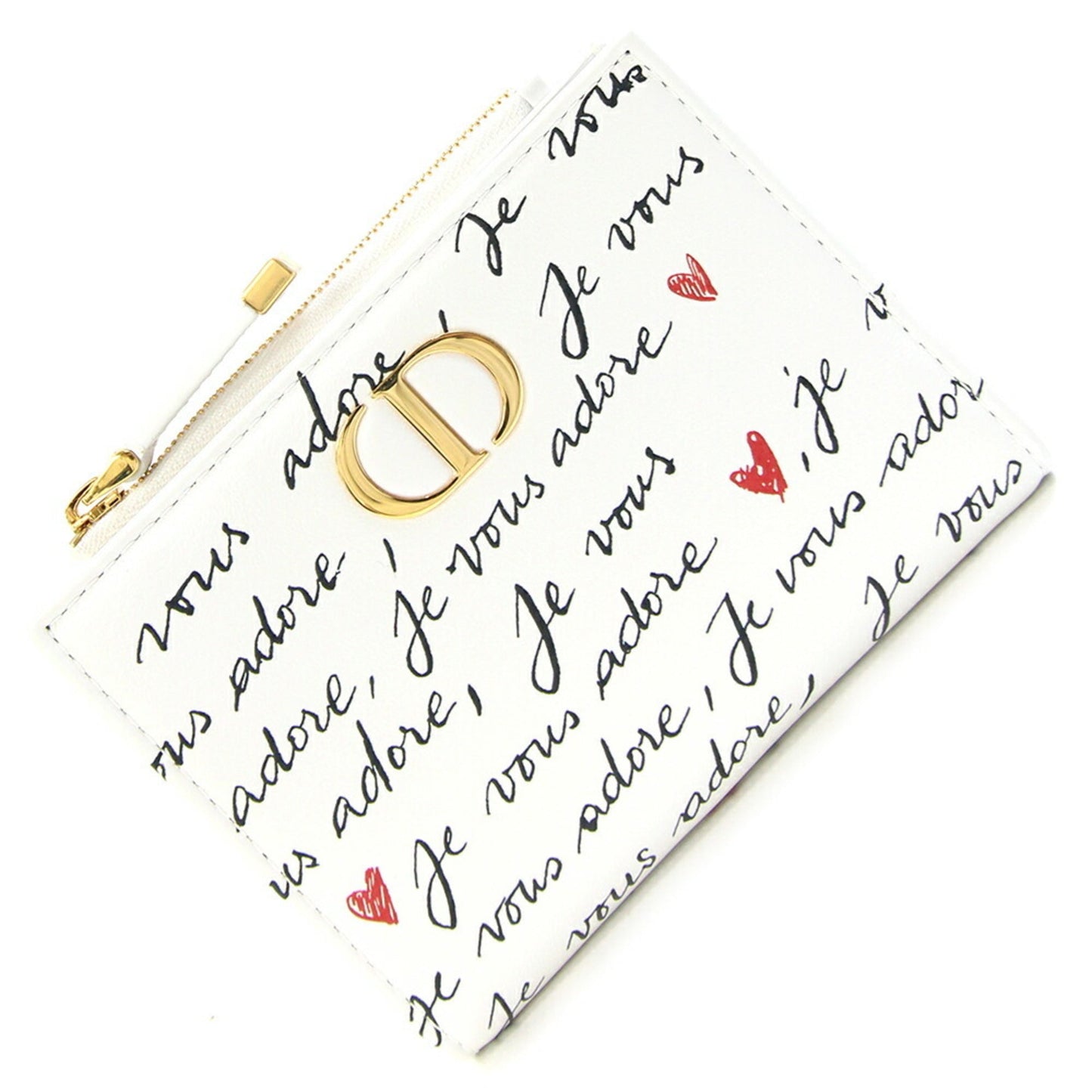 Christian Dior White Leather Wallet (Bi-Fold) ()
