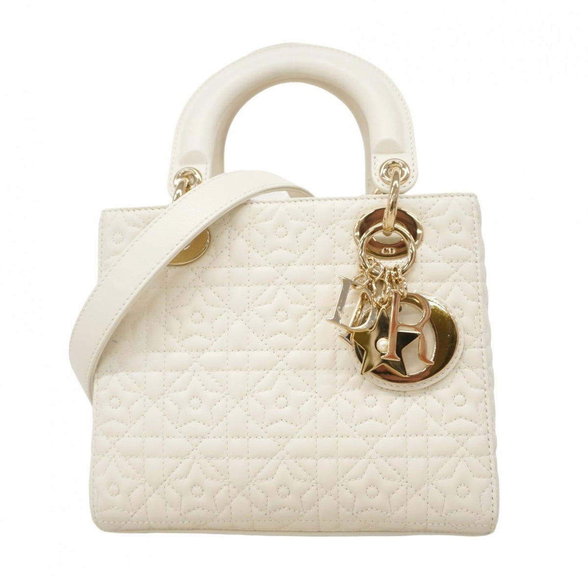 Christian Dior White Leather Handbag ()