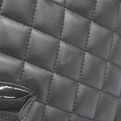 CHANEL Ligne Cambon Tote Bag Women's Leather Black