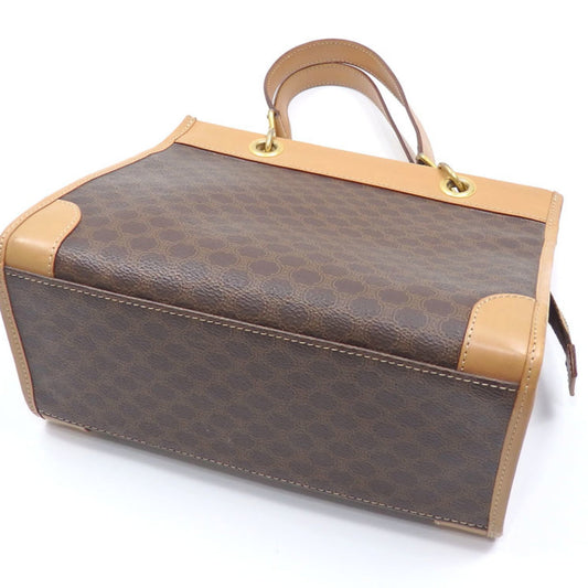 Celine Handbag Macadam Women's Brown PVC Leather