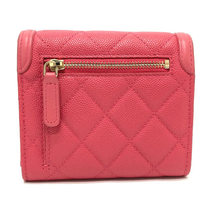 Chanel AP0375 CC filigree medium wallet Trifold wallet Pink Based
