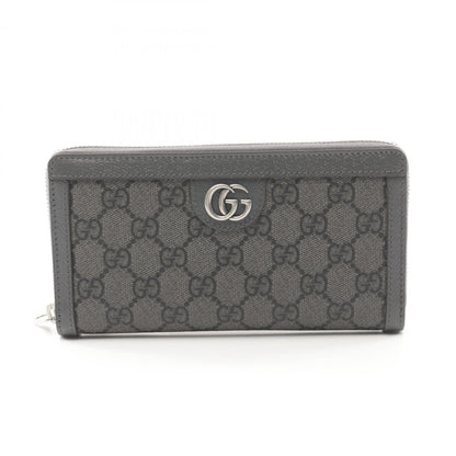 Gucci Gray Gg Supreme Leather Long Wallet (Bi-Fold)
