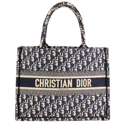 Christian Dior Navy Canvas Handbag Tote Bag ()