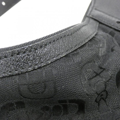 Gucci Black Canvas Leather Shoulder Bag