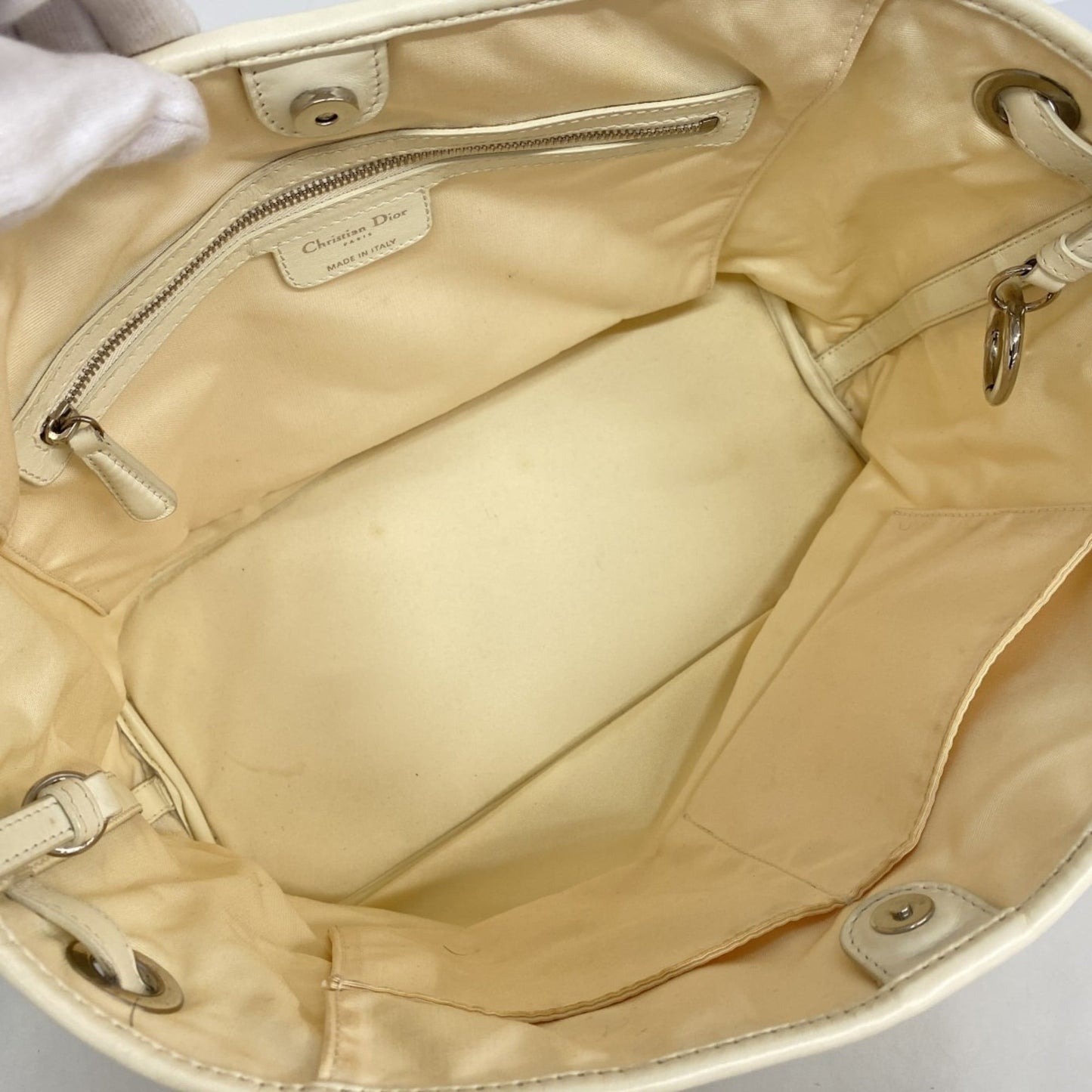 Christian Dior White Canvas Tote Bag ()