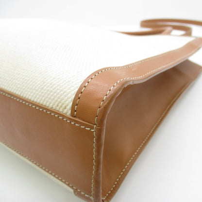 Celine hippo tote White Brown canvas leather