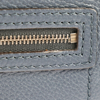 Celine Luggage Nano Shopper Handbag 168243 Leather Navy Silver Hardware 2WAY Shoulder Bag