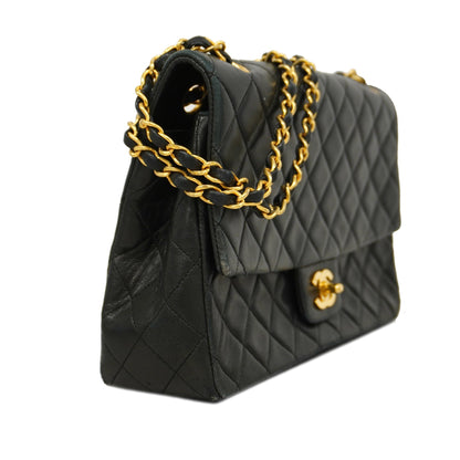 CHANEL   Matelasse Chain Shoulder Women's Leather Shoulder Bag Black
