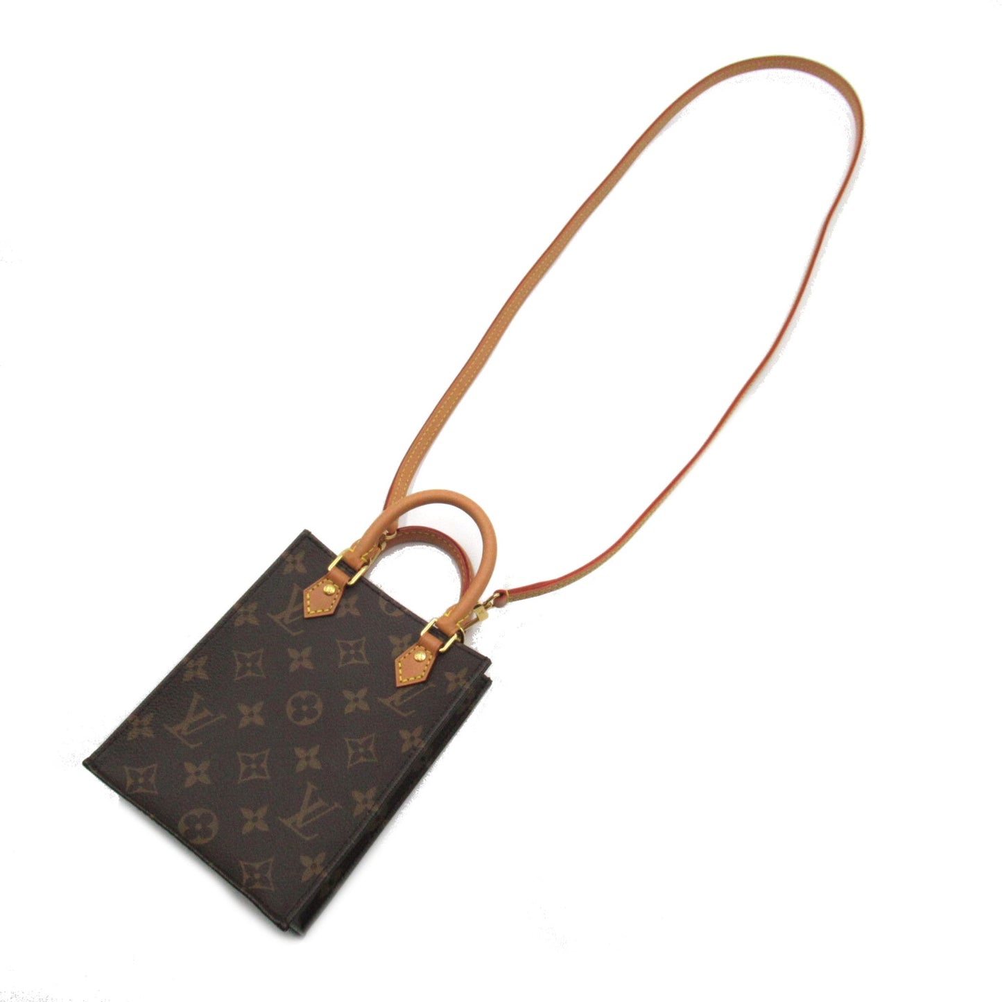 Louis Vuitton Petit Sac Plat Brown Monogram PVC coated canvas M81295