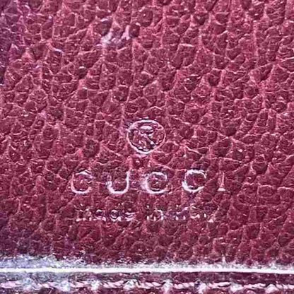 Gucci Brown Red Color Leather Coin Purse/Coin Case