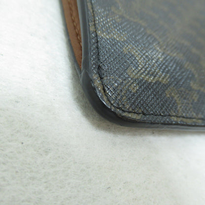 Celine Phone case Brown Dark brown leather PVC coated canvas