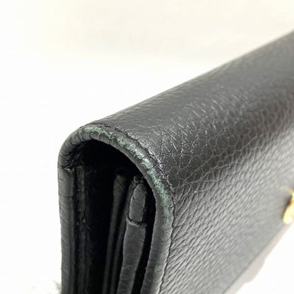 Gucci Black Leather Long Wallet (Bi-Fold)