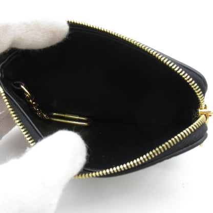 Celine coin purse with hook Black leather