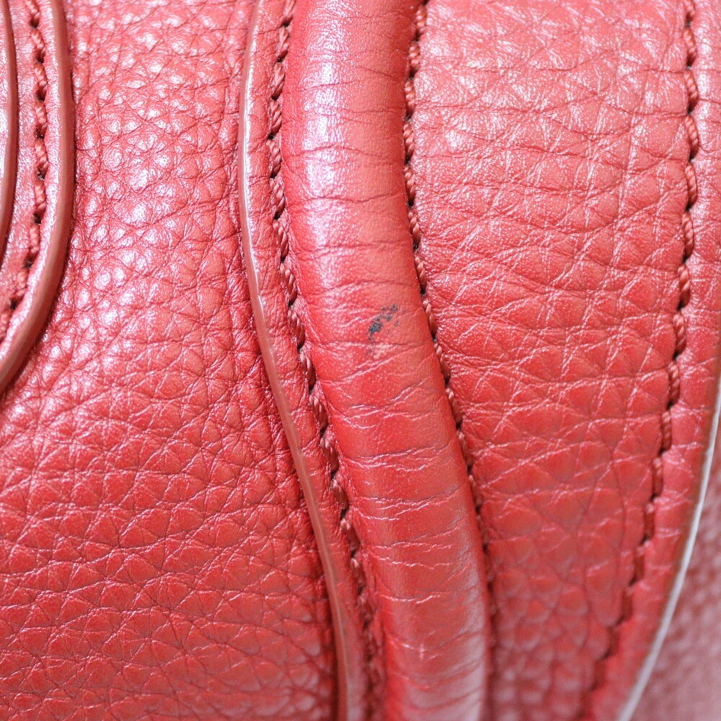 Celine Handbag Luggage Micro Red Ladies Leather