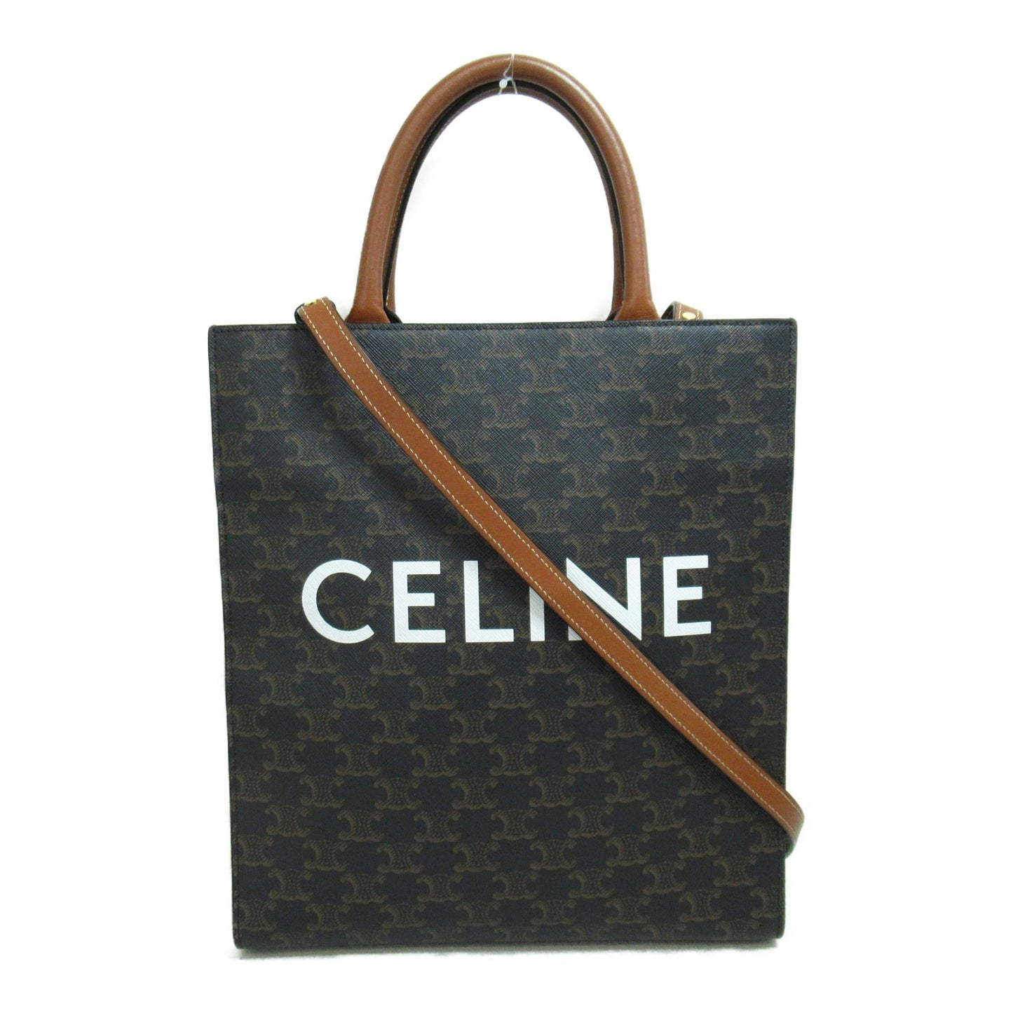 Celine vertical hippo handbag Brown Dark brown PVC coated canvas