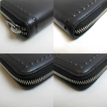 Chanel wallet long round black lambskin