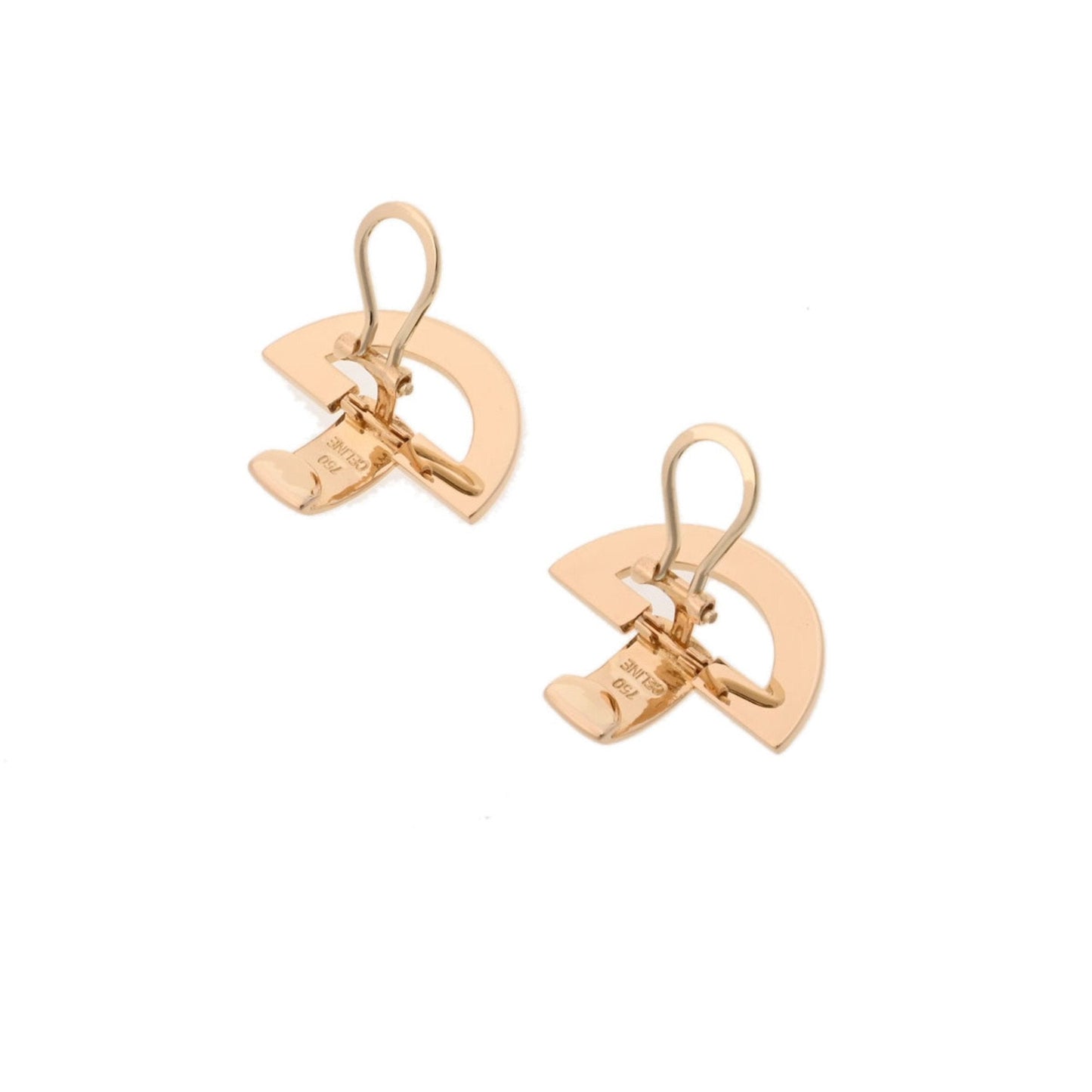 Celine ladies K18 yellow gold earrings