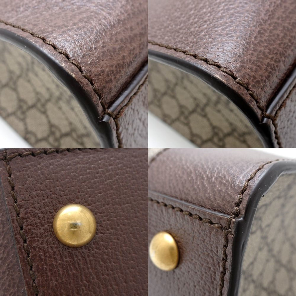 Gucci Beige Gg Supreme Leather Handbag