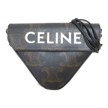 Celine Triangle Shoulder Bag Black Calfskin [cowhide] 1959038SI