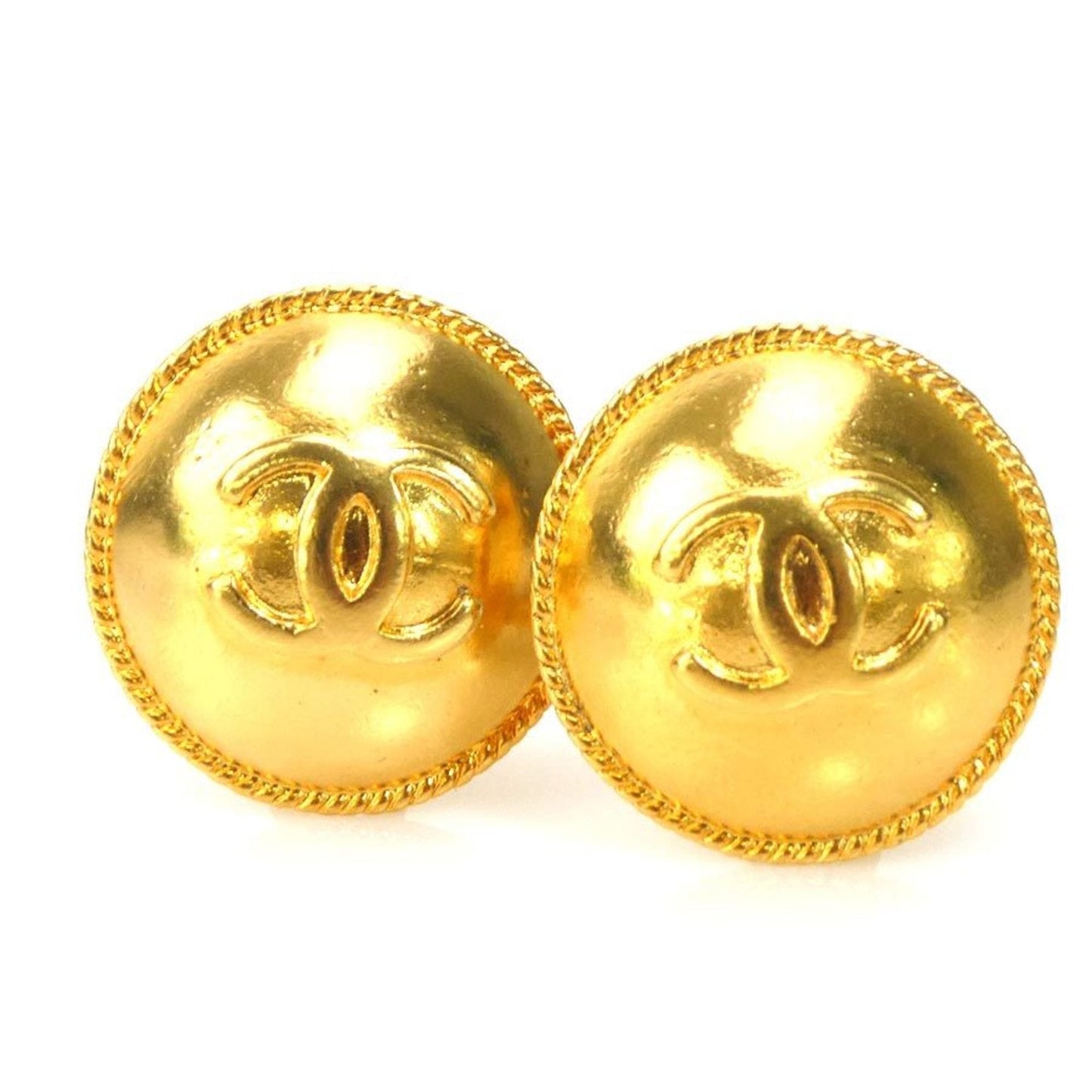 CHANEL earrings here mark metal gold ladies