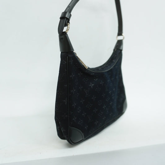 Louis VuittonAuth  Monogram Satin Little Boulogne M92142 Women's Handbag Noir