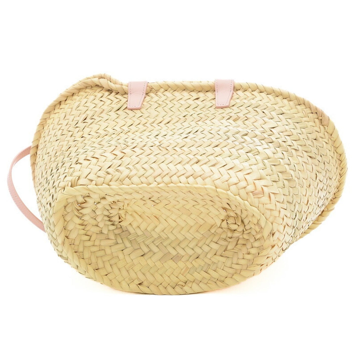 Celine Teen Triomphe Classic Pannier Basket Bag Raffia Pink 194002