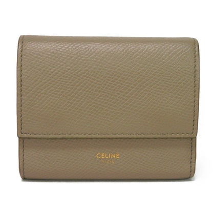 Celine Trifold Wallet Small W Hook Compact New Logo Pebble 10B573BEL.10BL Men's Women's Billfold