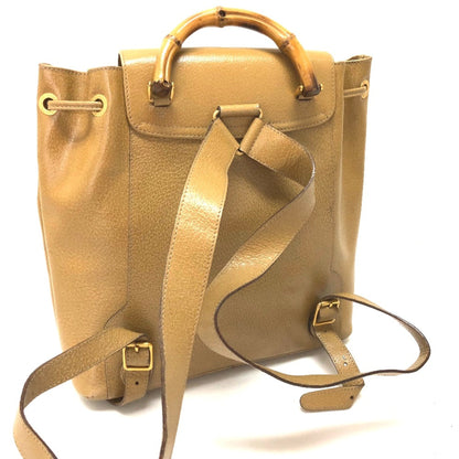 Gucci Beige Leather Backpack
